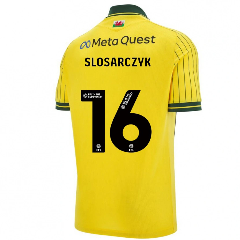 Danxen Damen Nikolas Slosarczyk #16 Gelb Grün Auswärtstrikot Trikot 2025/26 T-Shirt Österreich