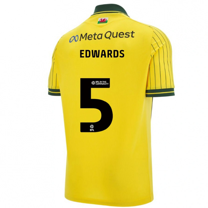 Danxen Damen Dafydd Edwards #5 Gelb Grün Auswärtstrikot Trikot 2025/26 T-Shirt Österreich