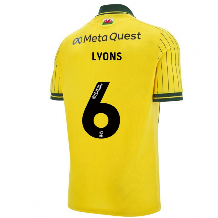 Danxen Damen Lauryn Lyons #6 Gelb Grün Auswärtstrikot Trikot 2025/26 T-Shirt Österreich