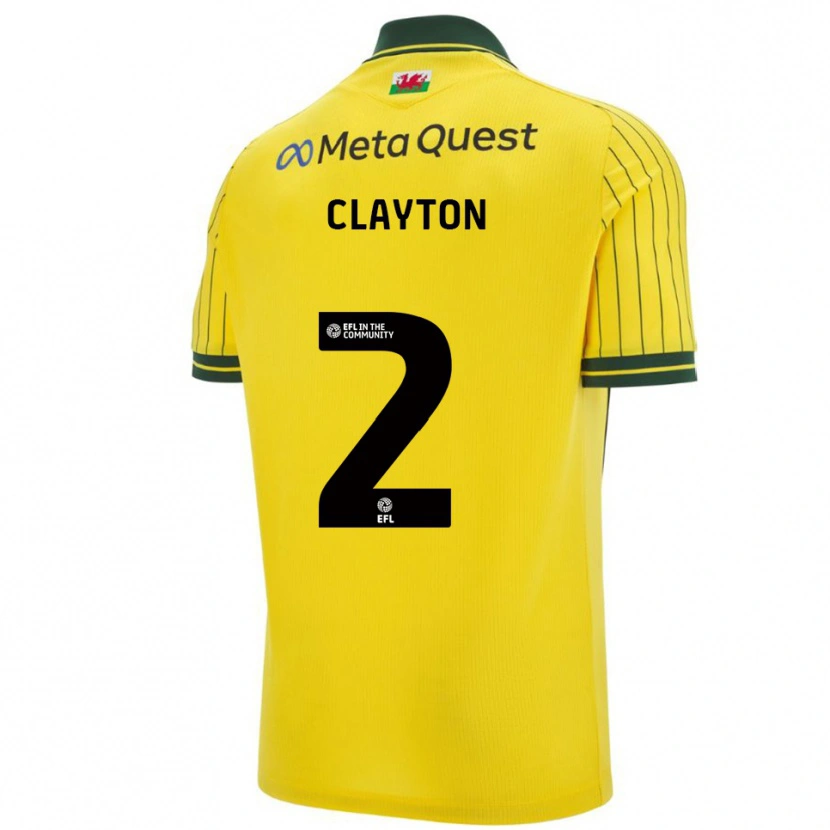 Danxen Damen Tommy Clayton #2 Gelb Grün Auswärtstrikot Trikot 2025/26 T-Shirt Österreich