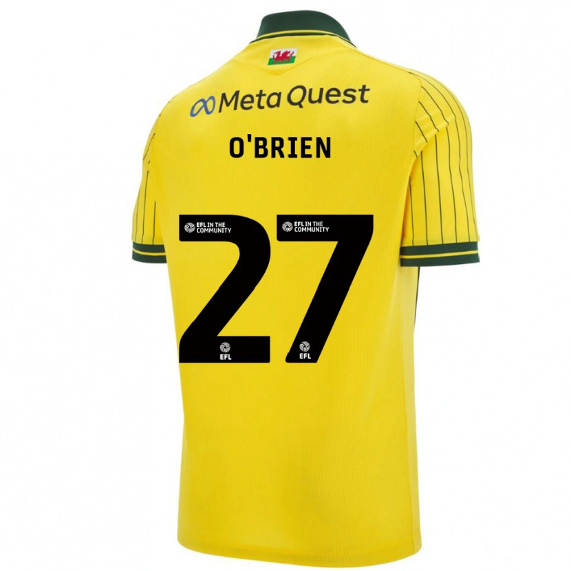 Danxen Damen Lewis O'brien #27 Gelb Grün Auswärtstrikot Trikot 2025/26 T-Shirt Österreich