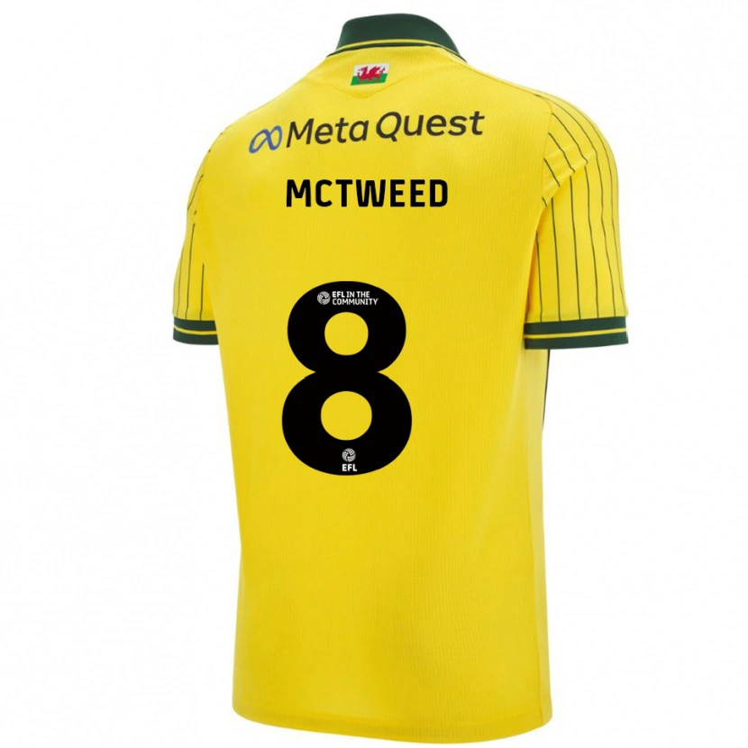 Danxen Damen Oliver Mctweed #8 Gelb Grün Auswärtstrikot Trikot 2025/26 T-Shirt Österreich