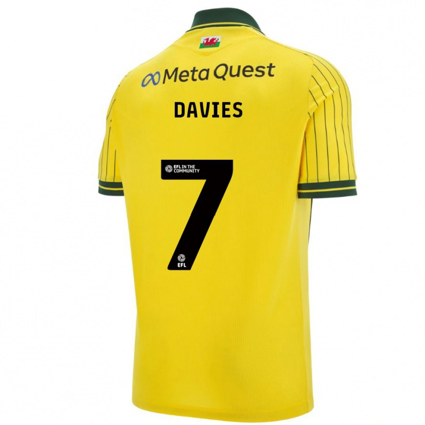 Danxen Damen Jordan Davies #7 Gelb Grün Auswärtstrikot Trikot 2025/26 T-Shirt Österreich