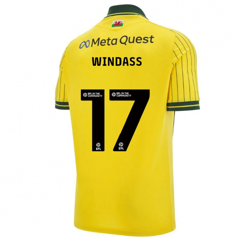 Danxen Damen Josh Windass #17 Gelb Grün Auswärtstrikot Trikot 2025/26 T-Shirt Österreich