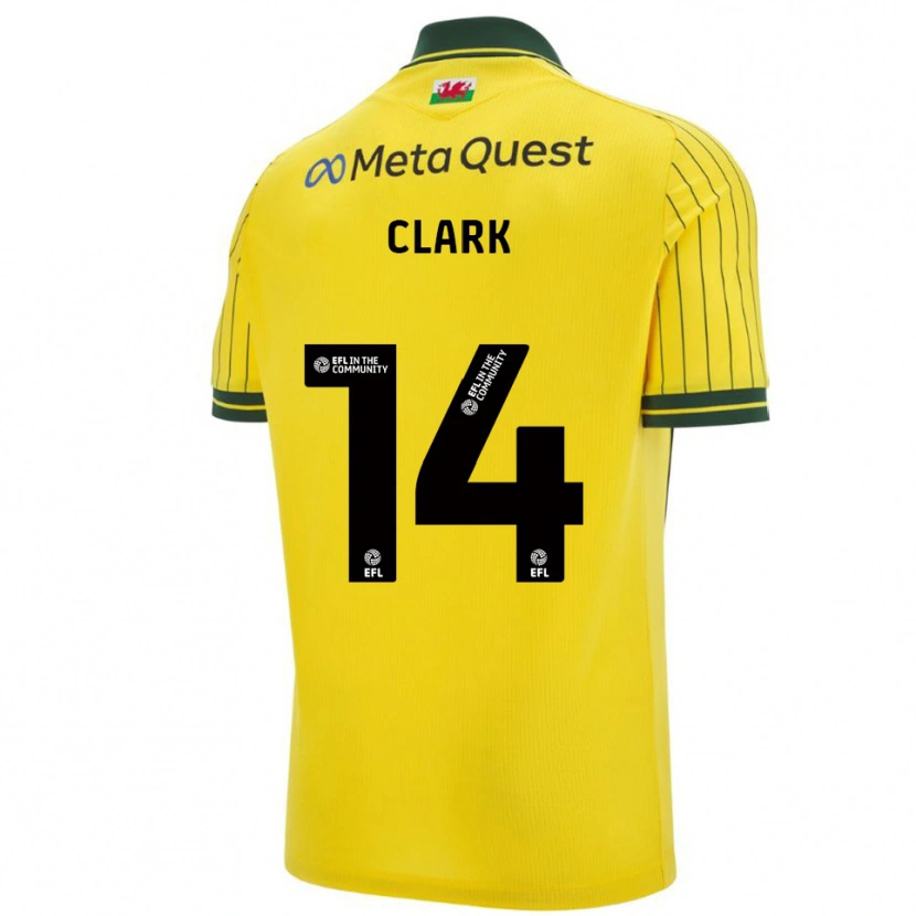 Danxen Damen Nat Clark #14 Gelb Grün Auswärtstrikot Trikot 2025/26 T-Shirt Österreich