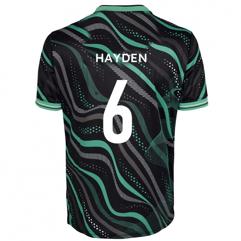 Danxen Damen Aaron Hayden #6 Schwarz Grün Auswärtstrikot Trikot 2025/26 T-Shirt Österreich