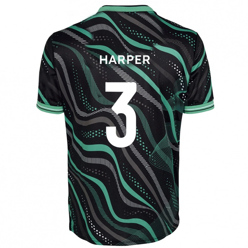 Danxen Damen Cameron Harper #3 Schwarz Grün Auswärtstrikot Trikot 2025/26 T-Shirt Österreich