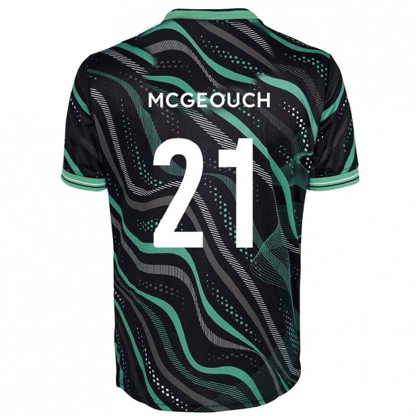 Danxen Damen Dylan Mcgeouch #21 Schwarz Grün Auswärtstrikot Trikot 2025/26 T-Shirt Österreich