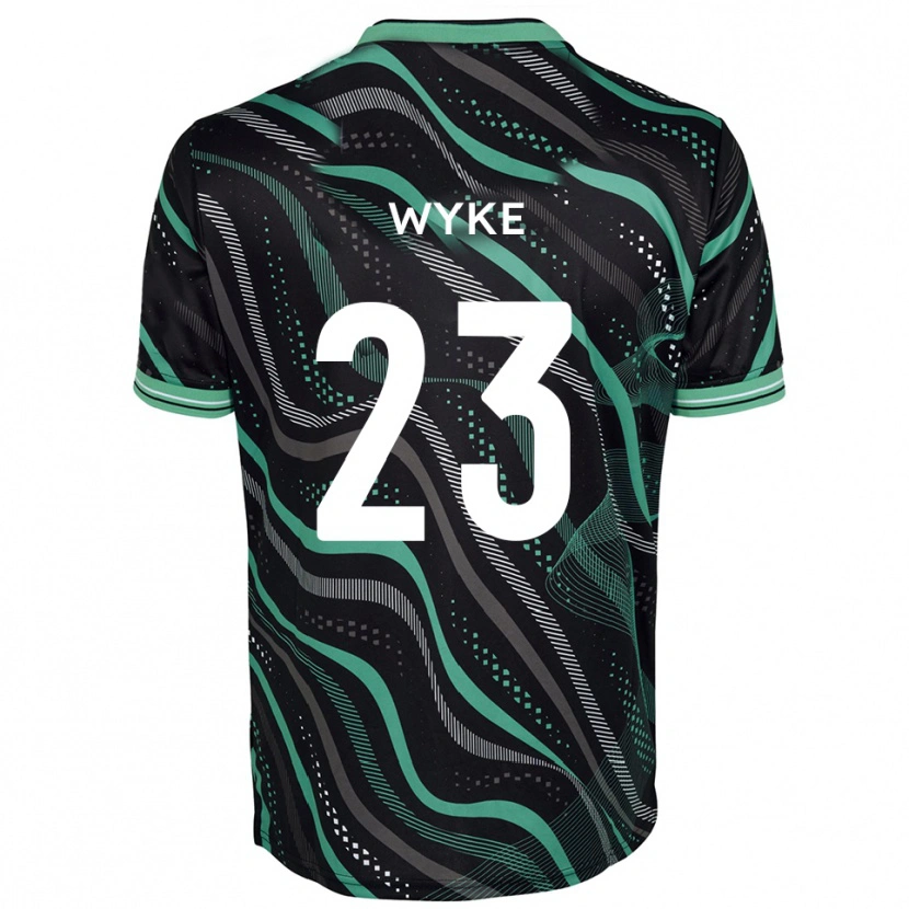 Danxen Damen Charlie Wyke #23 Schwarz Grün Auswärtstrikot Trikot 2025/26 T-Shirt Österreich