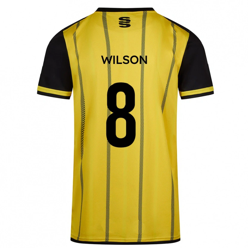 Danxen Damen George Wilson #8 Gelb Schwarz Auswärtstrikot Trikot 2025/26 T-Shirt Österreich