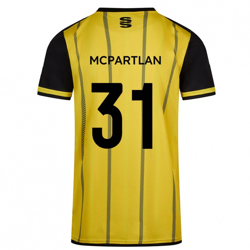 Danxen Damen Cian Mcpartlan #31 Gelb Schwarz Auswärtstrikot Trikot 2025/26 T-Shirt Österreich