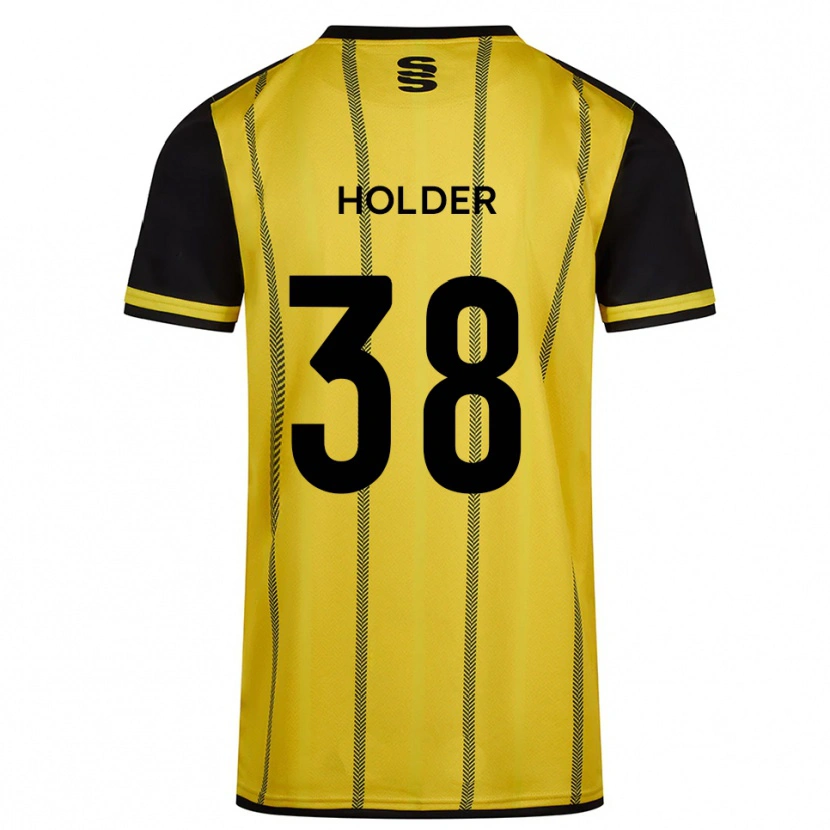 Danxen Damen Stan Holder #38 Gelb Schwarz Auswärtstrikot Trikot 2025/26 T-Shirt Österreich