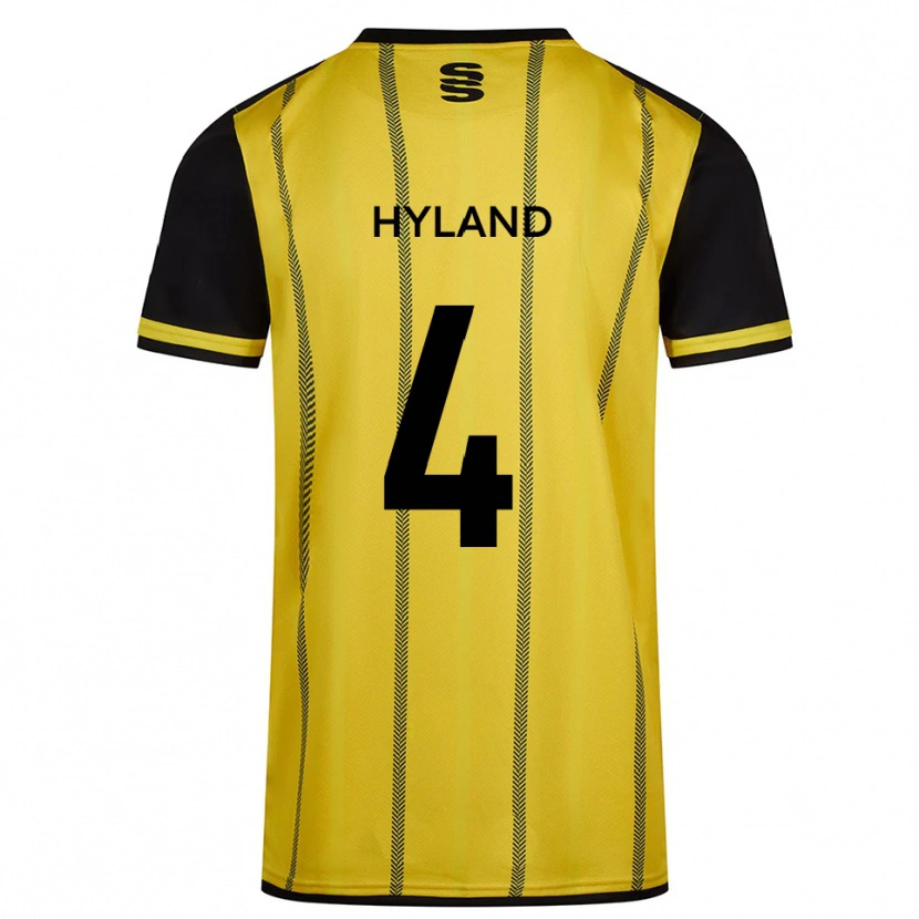 Danxen Damen Mia Hyland #4 Gelb Schwarz Auswärtstrikot Trikot 2025/26 T-Shirt Österreich