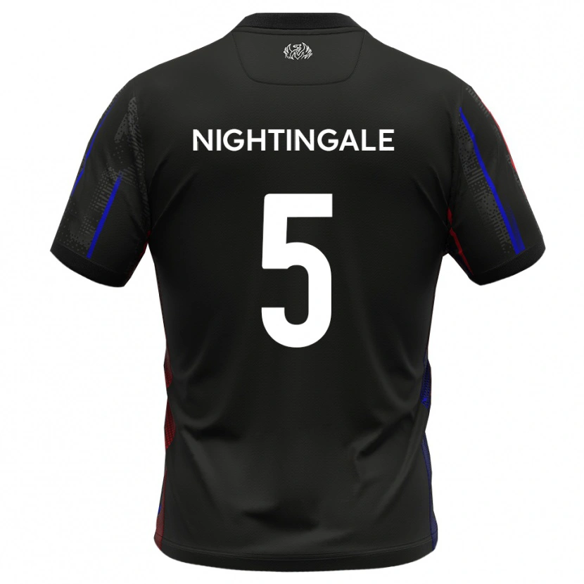 Danxen Damen Will Nightingale #5 Schwarz Rot Auswärtstrikot Trikot 2025/26 T-Shirt Österreich