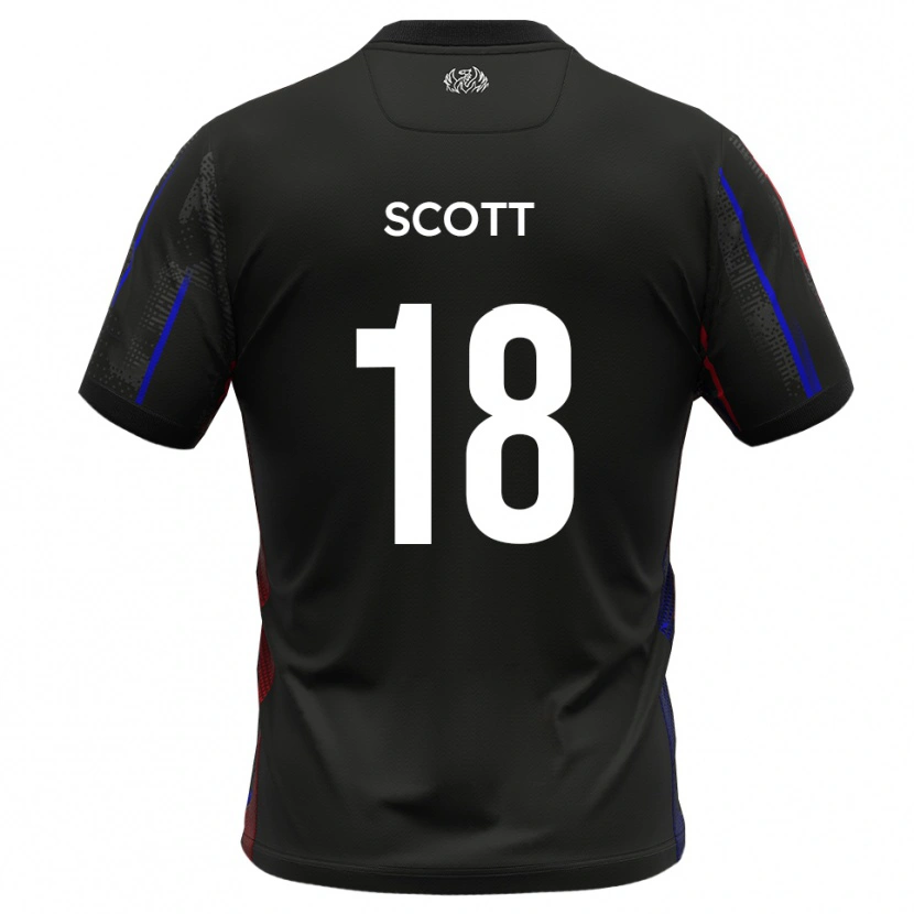 Danxen Damen Oliver Scott #18 Schwarz Rot Auswärtstrikot Trikot 2025/26 T-Shirt Österreich
