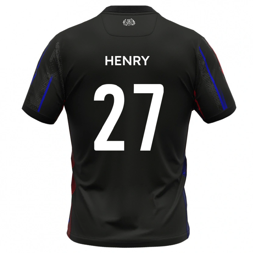 Danxen Damen James Henry #27 Schwarz Rot Auswärtstrikot Trikot 2025/26 T-Shirt Österreich