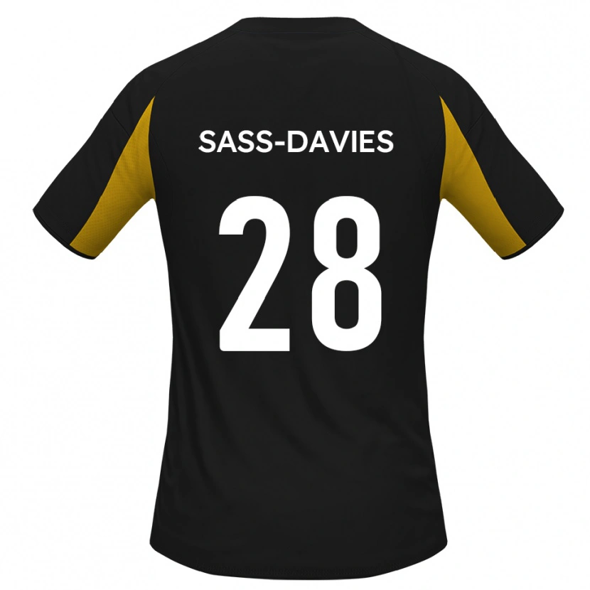 Danxen Damen Billy Sass-Davies #28 Schwarz Gelb Auswärtstrikot Trikot 2025/26 T-Shirt Österreich