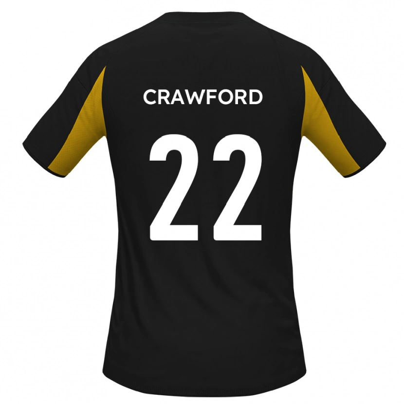 Danxen Damen Tom Crawford #22 Schwarz Gelb Auswärtstrikot Trikot 2025/26 T-Shirt Österreich