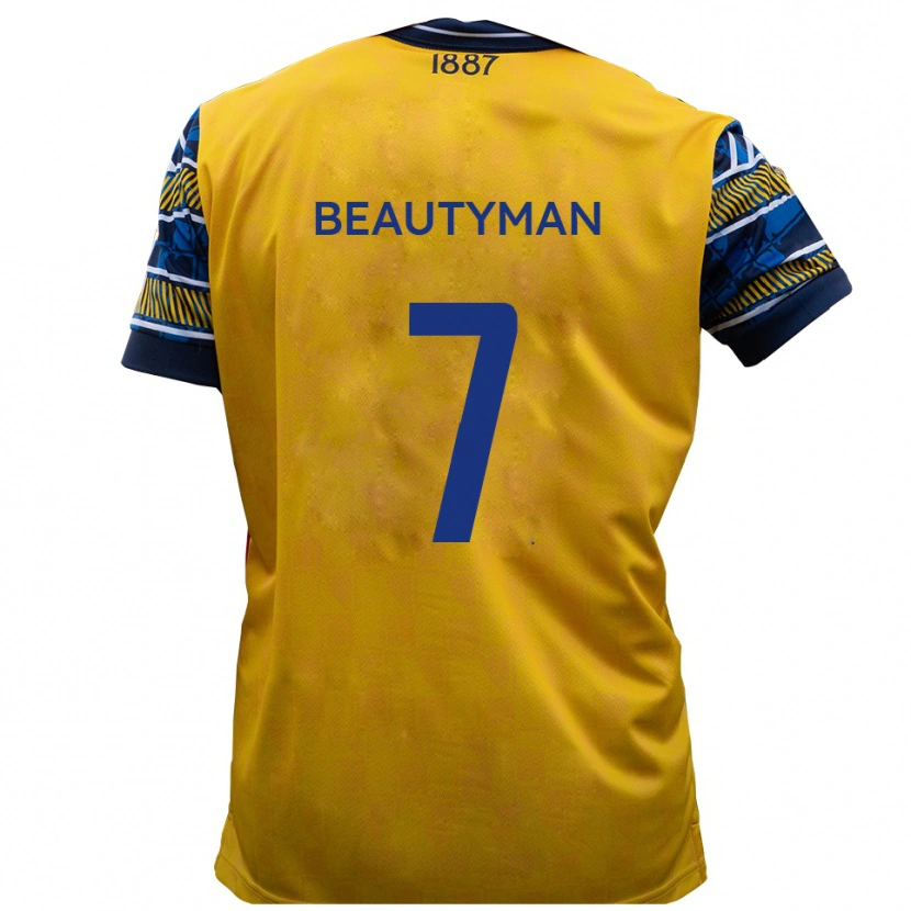 Danxen Damen Harry Beautyman #7 Gelb Schwarz Auswärtstrikot Trikot 2025/26 T-Shirt Österreich