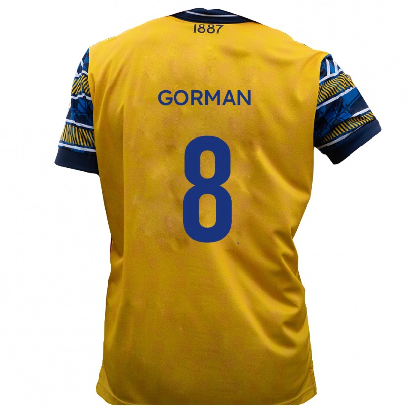 Danxen Damen Dale Gorman #8 Gelb Schwarz Auswärtstrikot Trikot 2025/26 T-Shirt Österreich