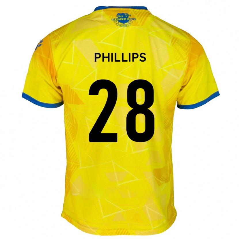 Danxen Damen Declan Phillips #28 Gelb Blau Auswärtstrikot Trikot 2025/26 T-Shirt Österreich