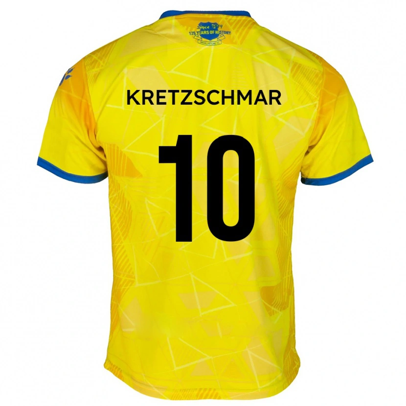 Danxen Damen Max Kretzschmar #10 Gelb Blau Auswärtstrikot Trikot 2025/26 T-Shirt Österreich