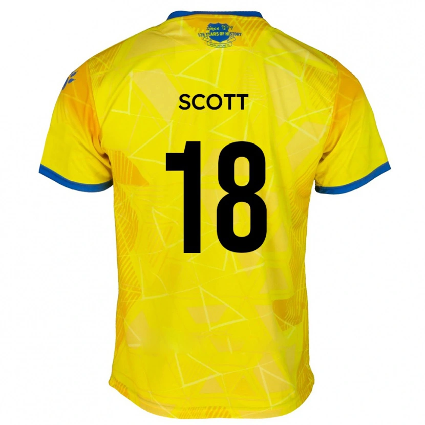 Danxen Damen Christian Scott #18 Gelb Blau Auswärtstrikot Trikot 2025/26 T-Shirt Österreich