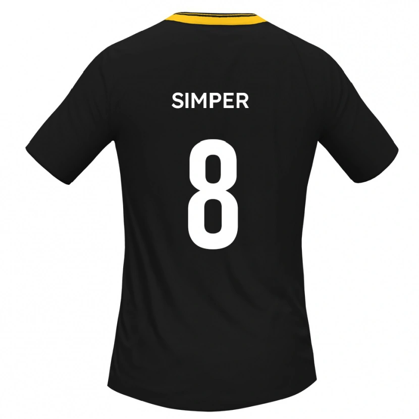 Danxen Damen Lewis Simper #8 Schwarz Gelb Auswärtstrikot Trikot 2025/26 T-Shirt Österreich