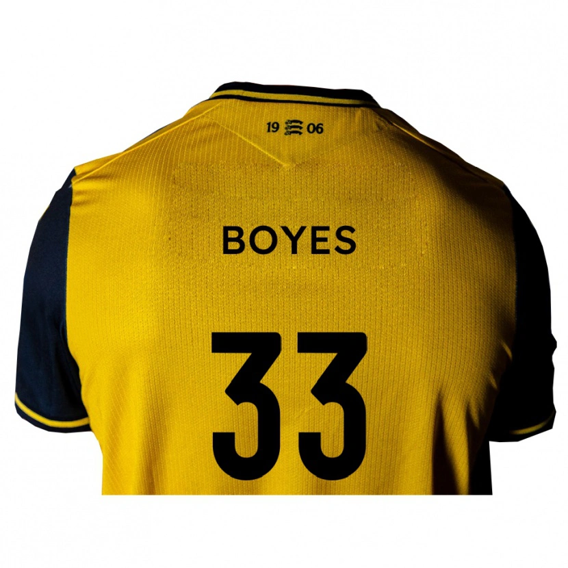 Danxen Damen Harry Boyes #33 Gelb Schwarz Auswärtstrikot Trikot 2025/26 T-Shirt Österreich