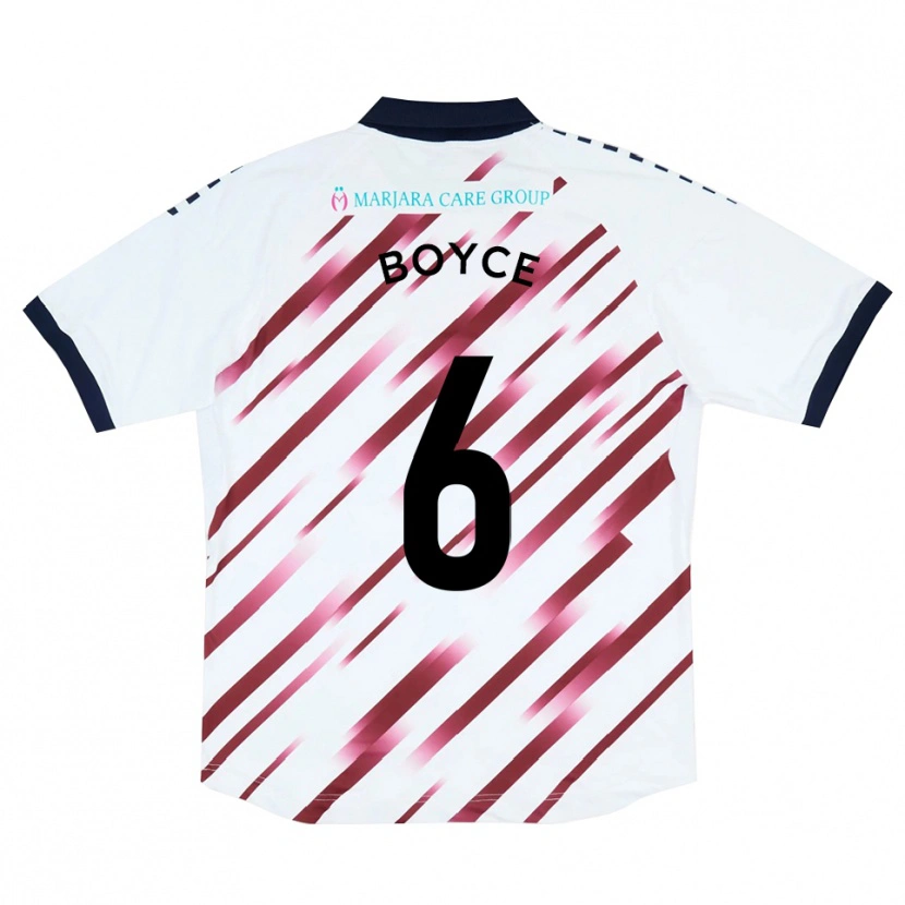 Danxen Damen Andrew Boyce #6 Weiß Rot Auswärtstrikot Trikot 2025/26 T-Shirt Österreich