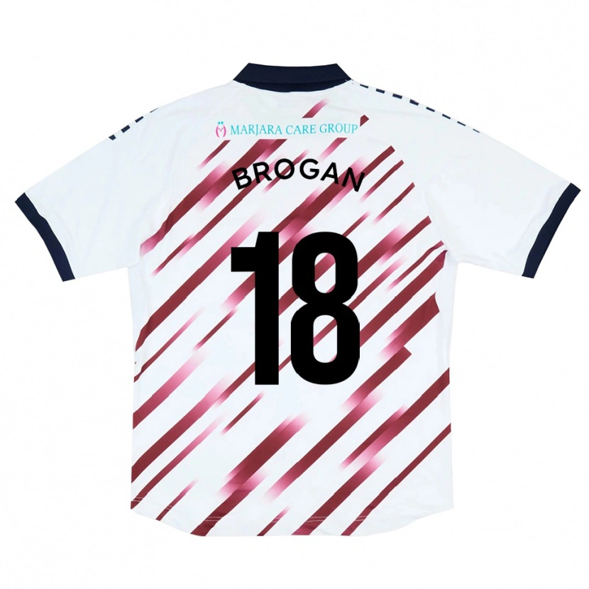 Danxen Damen Max Brogan #18 Weiß Rot Auswärtstrikot Trikot 2025/26 T-Shirt Österreich