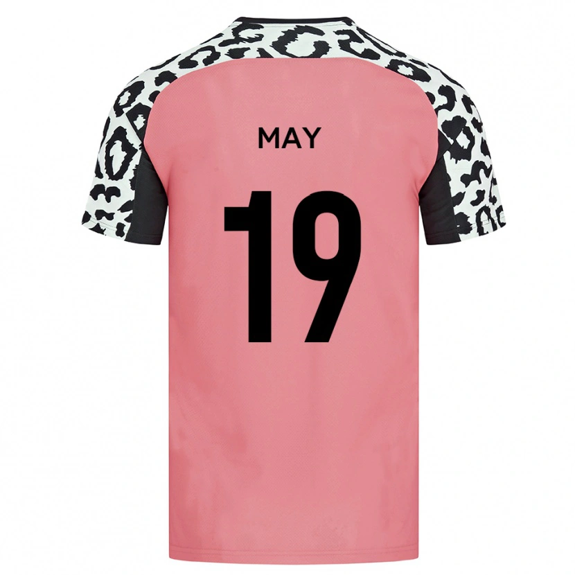 Danxen Damen Adam May #19 Pink Schwarz Auswärtstrikot Trikot 2025/26 T-Shirt Österreich