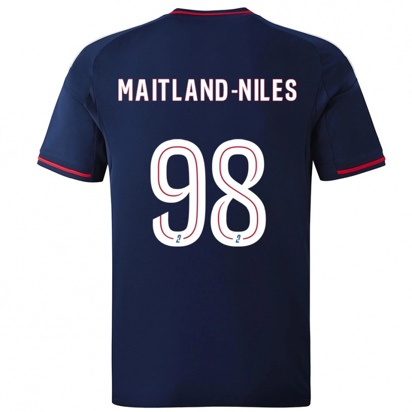 Danxen Damen Ainsley Maitland-Niles #98 Marine Rot Auswärtstrikot Trikot 2025/26 T-Shirt Österreich