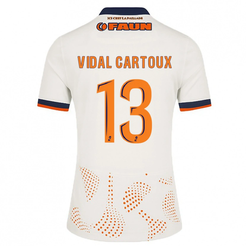 Danxen Damen Noah Vidal-Cartoux #13 Weiß Orange Auswärtstrikot Trikot 2025/26 T-Shirt Österreich