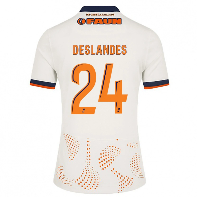 Danxen Damen Océane Deslandes #24 Weiß Orange Auswärtstrikot Trikot 2025/26 T-Shirt Österreich