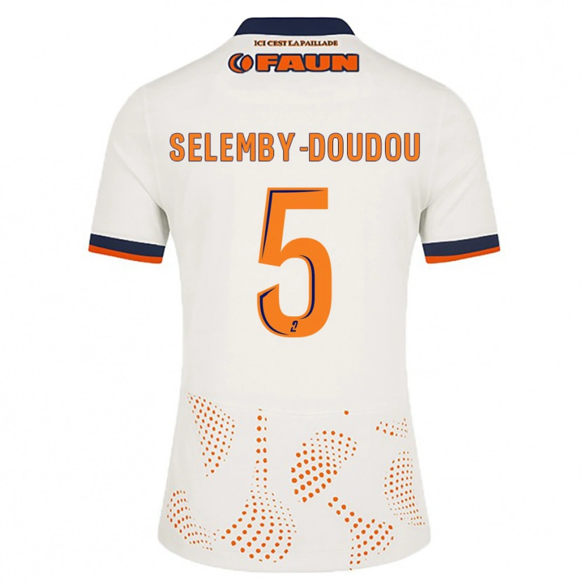 Danxen Damen Basile Selemby-Doudou #5 Weiß Orange Auswärtstrikot Trikot 2025/26 T-Shirt Österreich