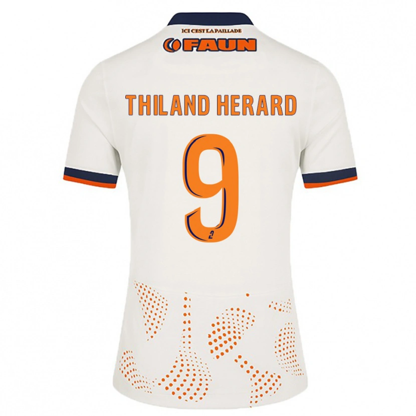 Danxen Damen Robin Thiland-Herard #9 Weiß Orange Auswärtstrikot Trikot 2025/26 T-Shirt Österreich