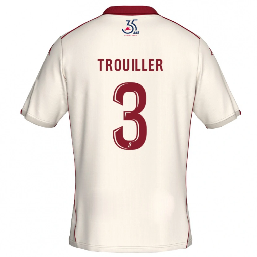 Danxen Damen Fantine Trouiller #3 Weiß Burgunder Auswärtstrikot Trikot 2025/26 T-Shirt Österreich