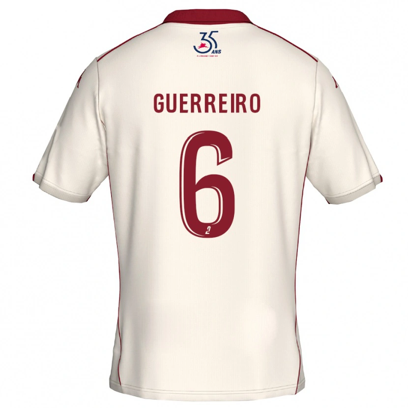 Danxen Damen Mattéo Guerreiro #6 Weiß Burgunder Auswärtstrikot Trikot 2025/26 T-Shirt Österreich