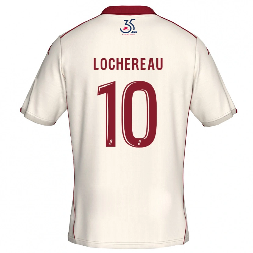 Danxen Damen Yad Lochereau #10 Weiß Burgunder Auswärtstrikot Trikot 2025/26 T-Shirt Österreich