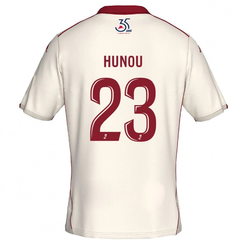 Danxen Damen Adrien Hunou #23 Weiß Burgunder Auswärtstrikot Trikot 2025/26 T-Shirt Österreich