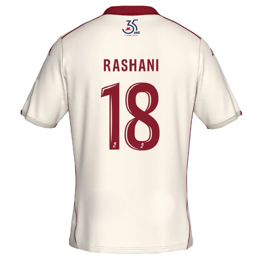 Danxen Damen Elbasan Rashani #18 Weiß Burgunder Auswärtstrikot Trikot 2025/26 T-Shirt Österreich