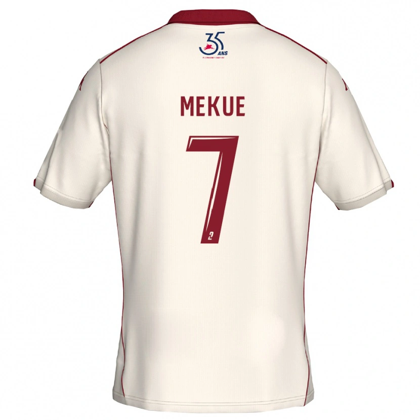Danxen Damen Florian Mekue #7 Weiß Burgunder Auswärtstrikot Trikot 2025/26 T-Shirt Österreich