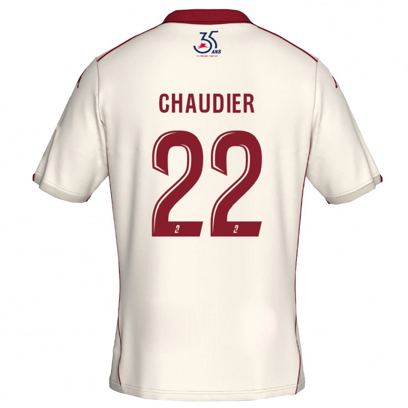 Danxen Damen Ophélie Chaudier #22 Weiß Burgunder Auswärtstrikot Trikot 2025/26 T-Shirt Österreich