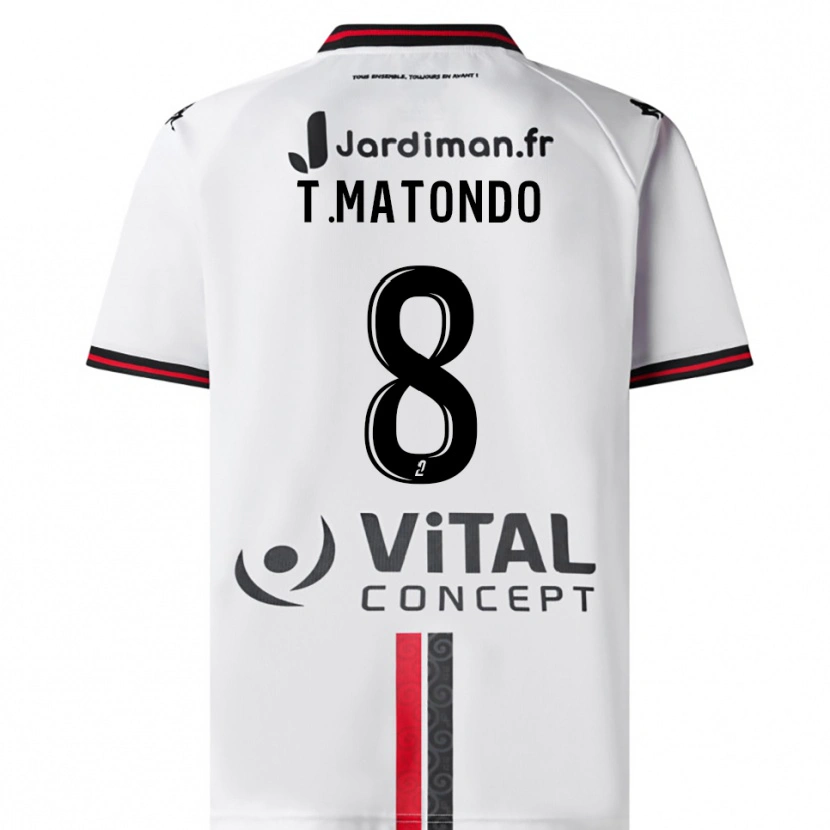 Danxen Damen Trésor Matondo #8 Weiß Rot Auswärtstrikot Trikot 2025/26 T-Shirt Österreich