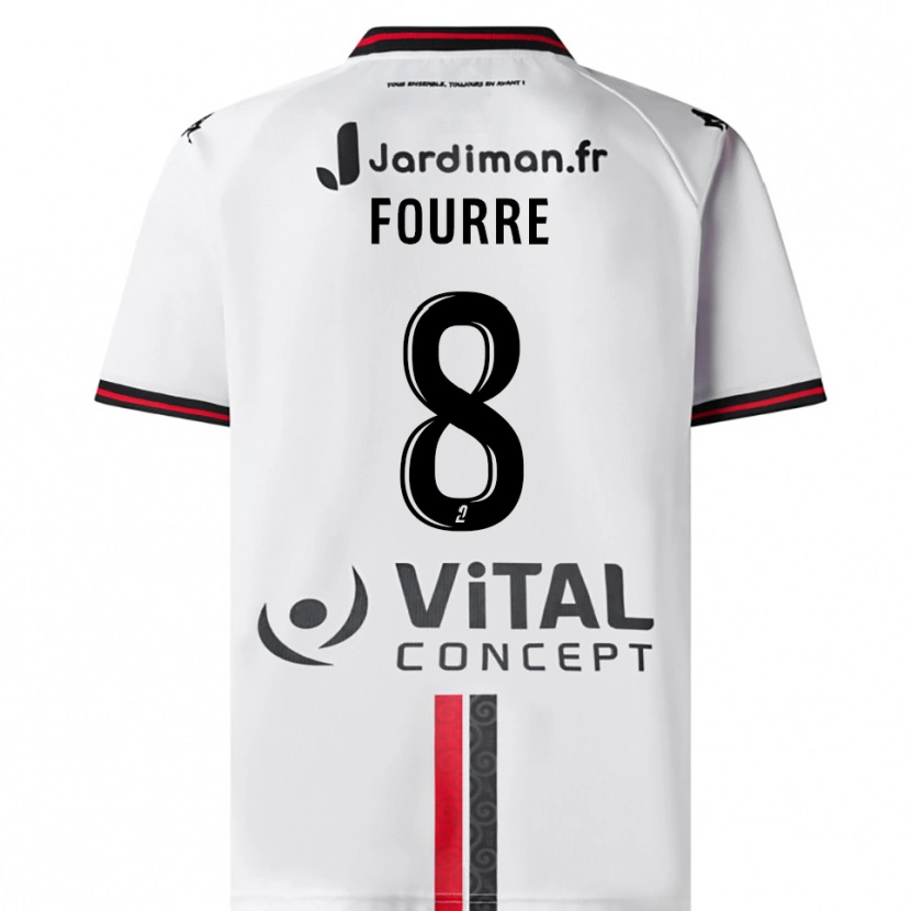 Danxen Damen Adelie Fourre #8 Weiß Rot Auswärtstrikot Trikot 2025/26 T-Shirt Österreich