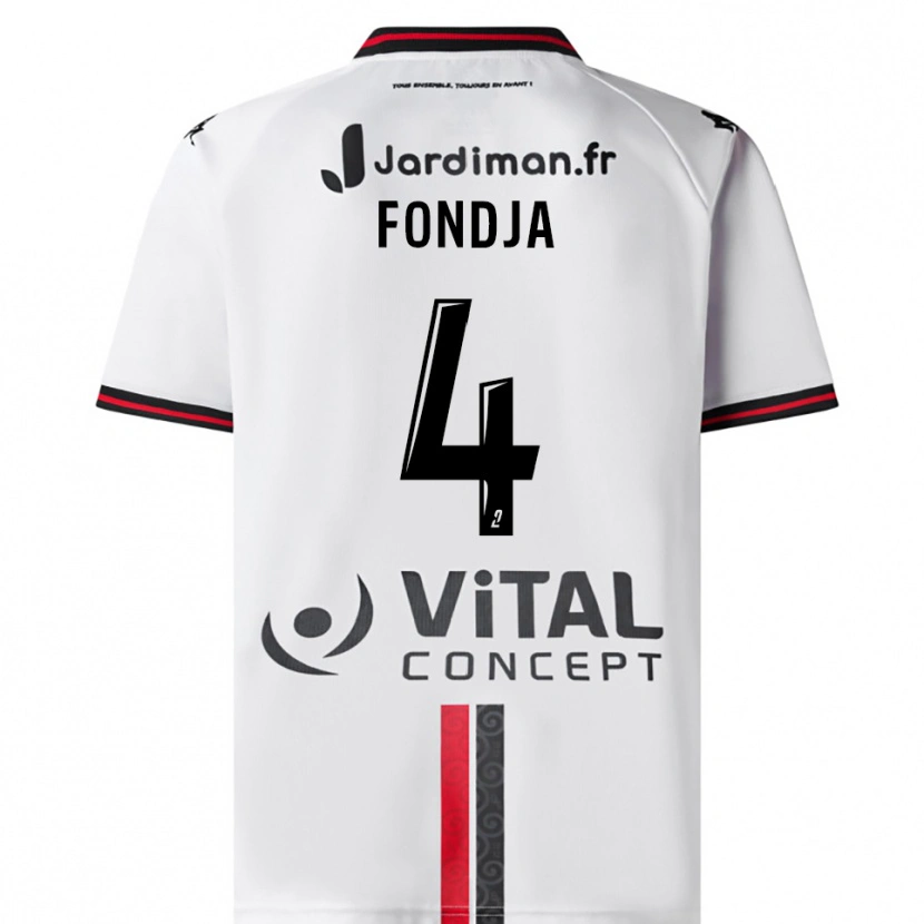 Danxen Damen Nathan Fondja #4 Weiß Rot Auswärtstrikot Trikot 2025/26 T-Shirt Österreich