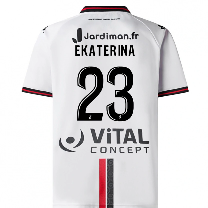 Danxen Damen Tyrishkina Ekaterina #23 Weiß Rot Auswärtstrikot Trikot 2025/26 T-Shirt Österreich