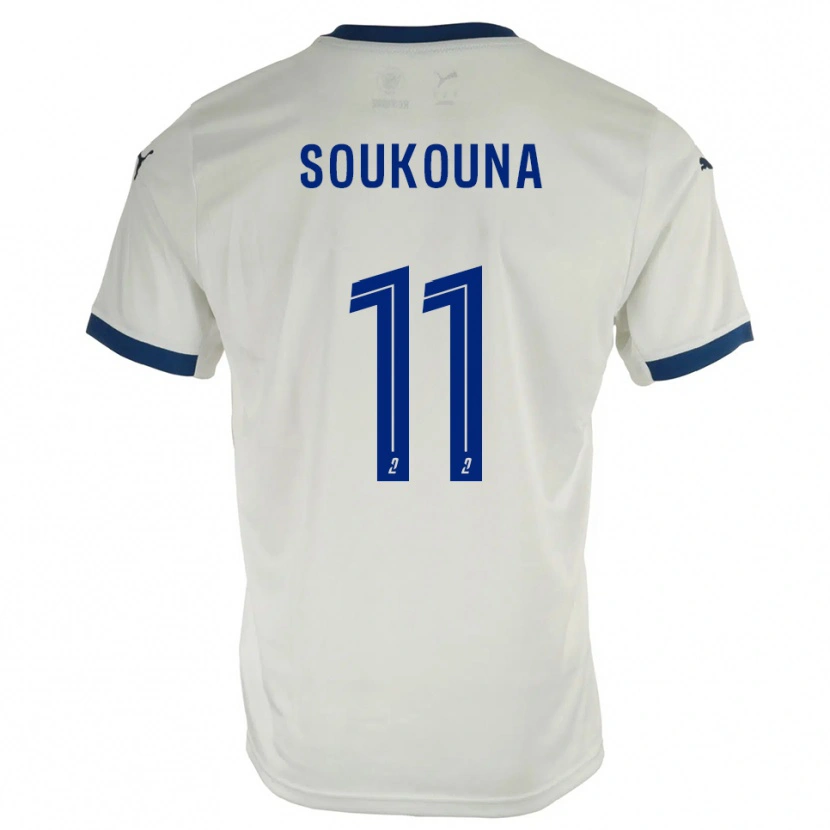 Danxen Damen Idrissa Soukouna #11 Weiß Blau Auswärtstrikot Trikot 2025/26 T-Shirt Österreich