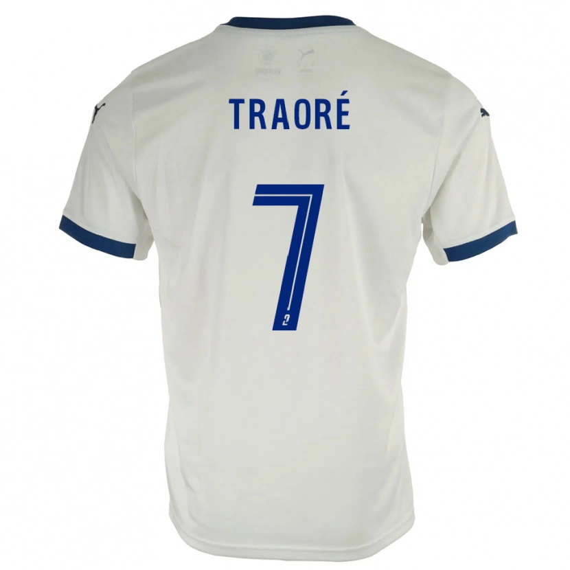 Danxen Damen Ibrahim Traoré #7 Weiß Blau Auswärtstrikot Trikot 2025/26 T-Shirt Österreich
